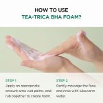 فوم شستشوی صورت چای سنتلا Centella مدل Tea Trica BHA Foam مخصوض پوست چرب و مختلط حجم 125 میلی لیتر - تصویر 4