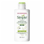 کرم مرطوب کننده سیمپل Simple مدل Replenishing Rich حجم 125 میلی لیتر